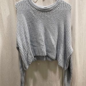 Cropped light blue sweater